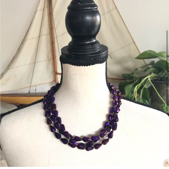 OAK antique Swarovski aurora crystal necklace - Picture 3 of 6